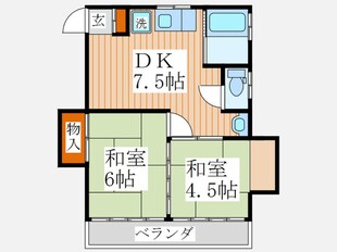 第２フルール斉田（2階部分）の物件間取画像